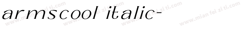 armscool italic字体转换
